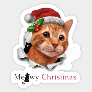 MEOWY CHRISTMAS Sticker